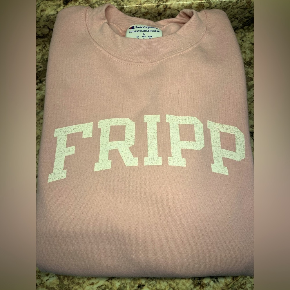 NWOT, Champion Unisex, Light Pink Fripp Island, SC sweatshirt